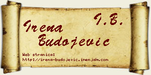 Irena Budojević vizit kartica